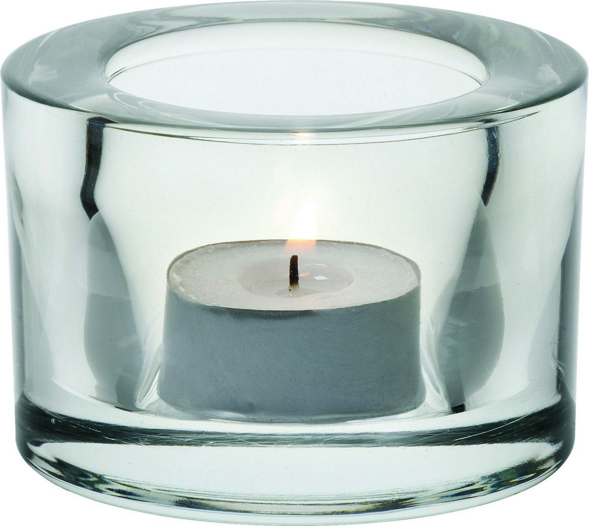 Chunky Tealight Holder - Clear - CLT01XL-00000-B01012 (Pack of 12)